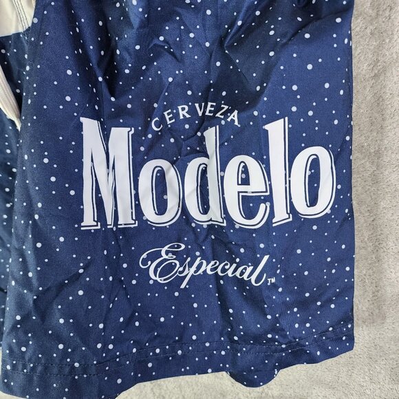 Mens Modelo Especial Elastic Tie Waist Swim Shorts Blue w/ white Stripe XXL - Picture 3 of 10